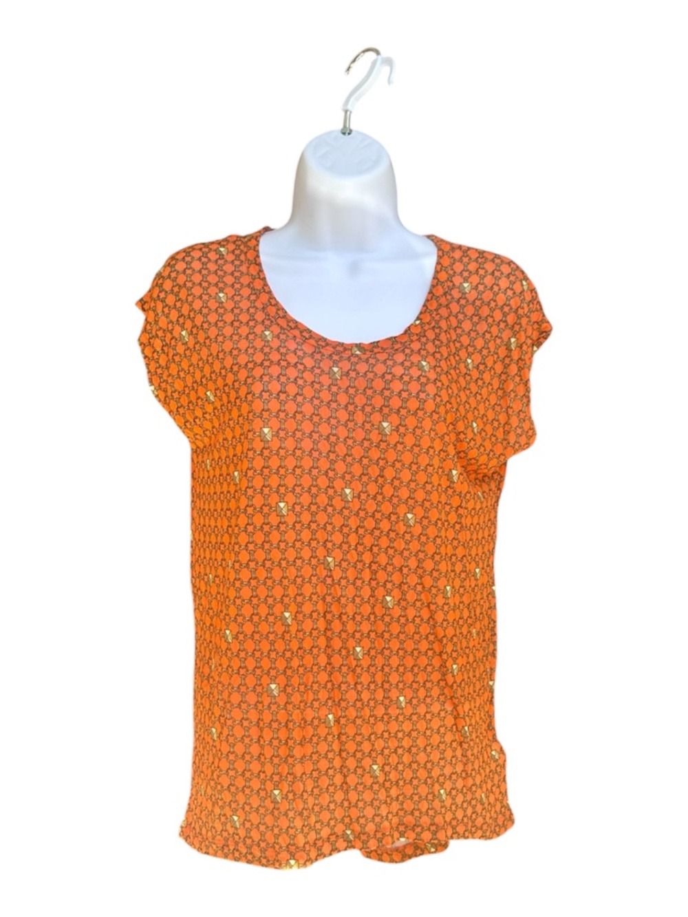 Michael Kors top Equestrian Orange Chain Jersey XS